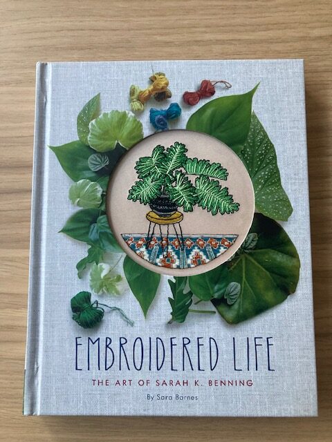 Cover of Embroidered Life about the work and art of Sarah K Benning