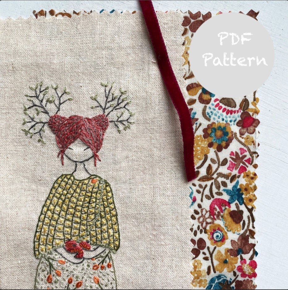 Embroidery: 3 nature inspired patterns for spring+1 free pattern