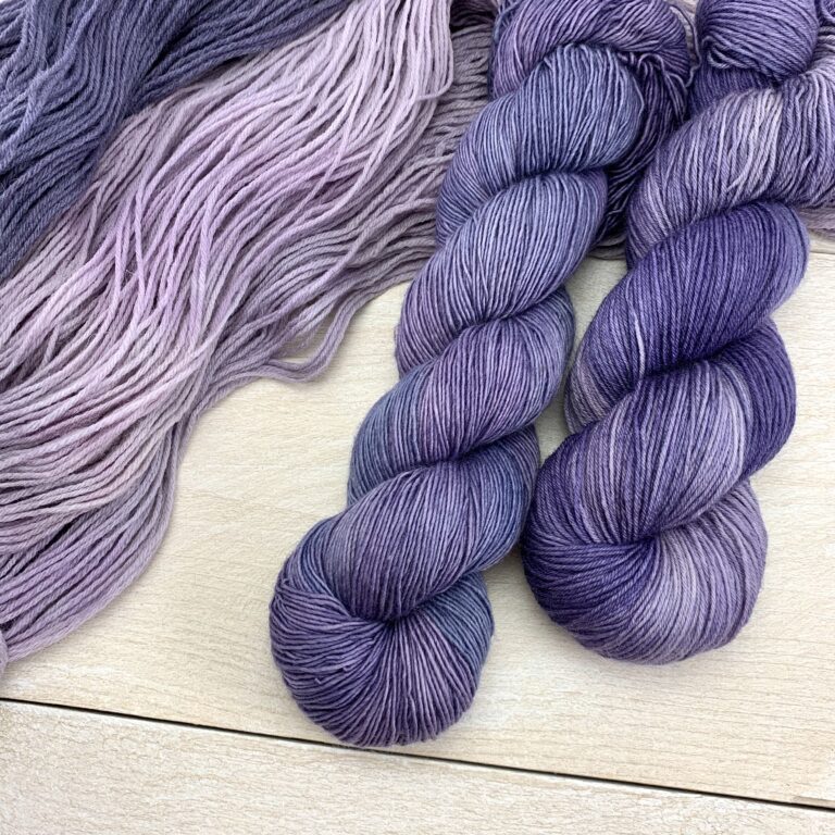 Purple Yarn Ching Shih named after the Pirate Queen and naturally dyed with Logwood